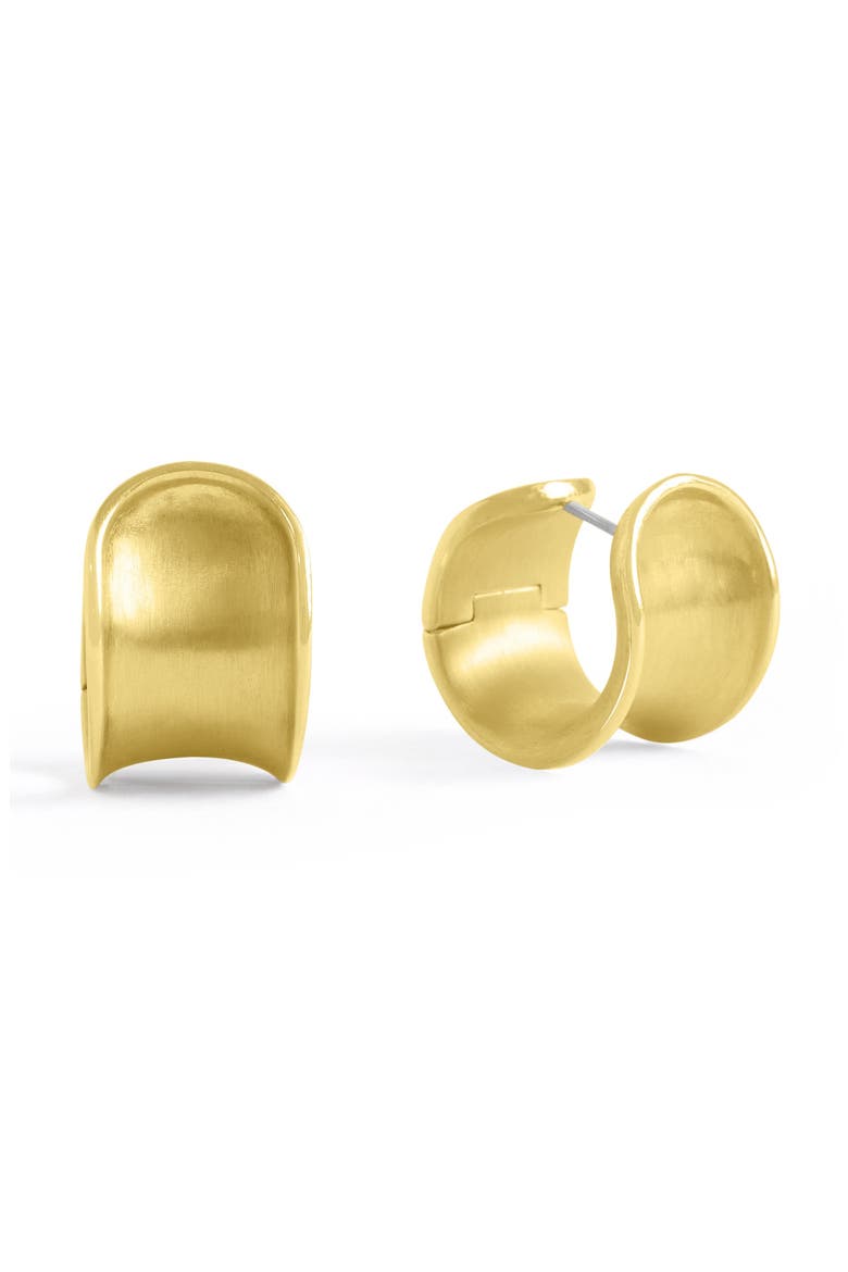 Sol Huggie Hoop Earrings, Main, color, GOLD