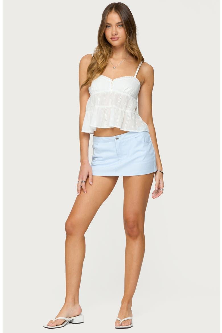 Carrine Pinstripe Mini Skort, Alternate, color, BLUE AND WHITE