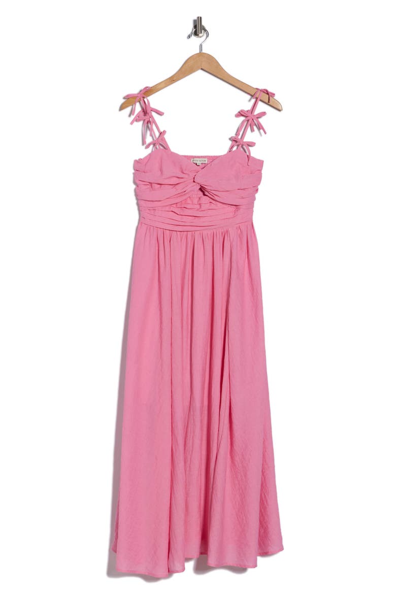 Bow Detail Midi Dress, Alternate, color, PINK