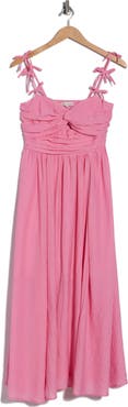 MOON RIVER Bow Detail Midi Dress