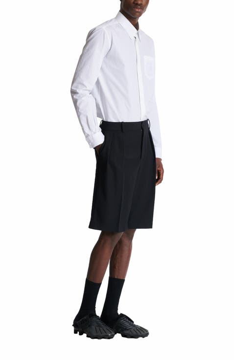 Grain De Poudre Pleated Bermuda Shorts