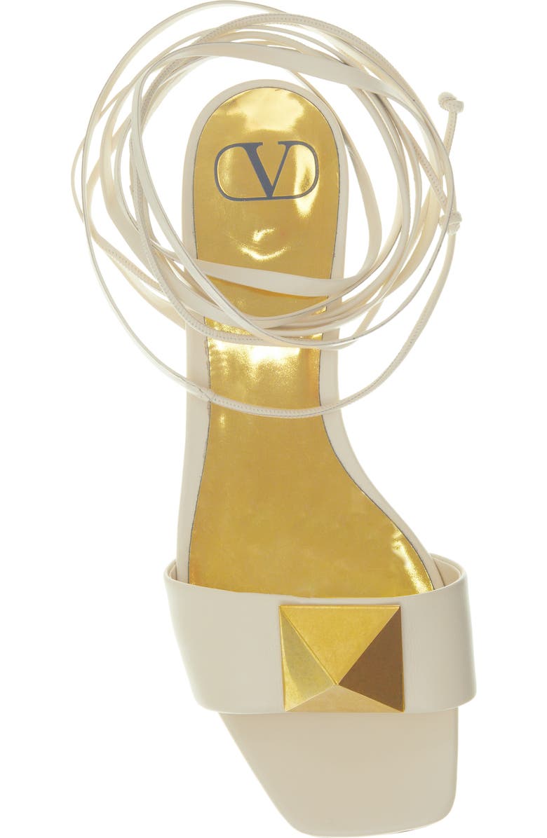 Valentino Garavani Roman Stud Wrap Sandal, Alternate, color,