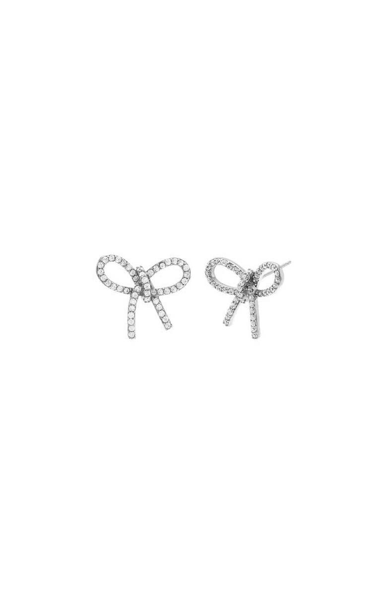 BY ADINA EDEN Pave Bow Tie Stud Earring, Main, color,