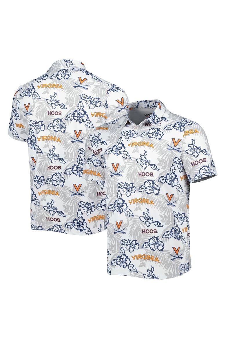 Men's Reyn Spooner White Virginia Cavaliers Performance Polo, Main, color, White