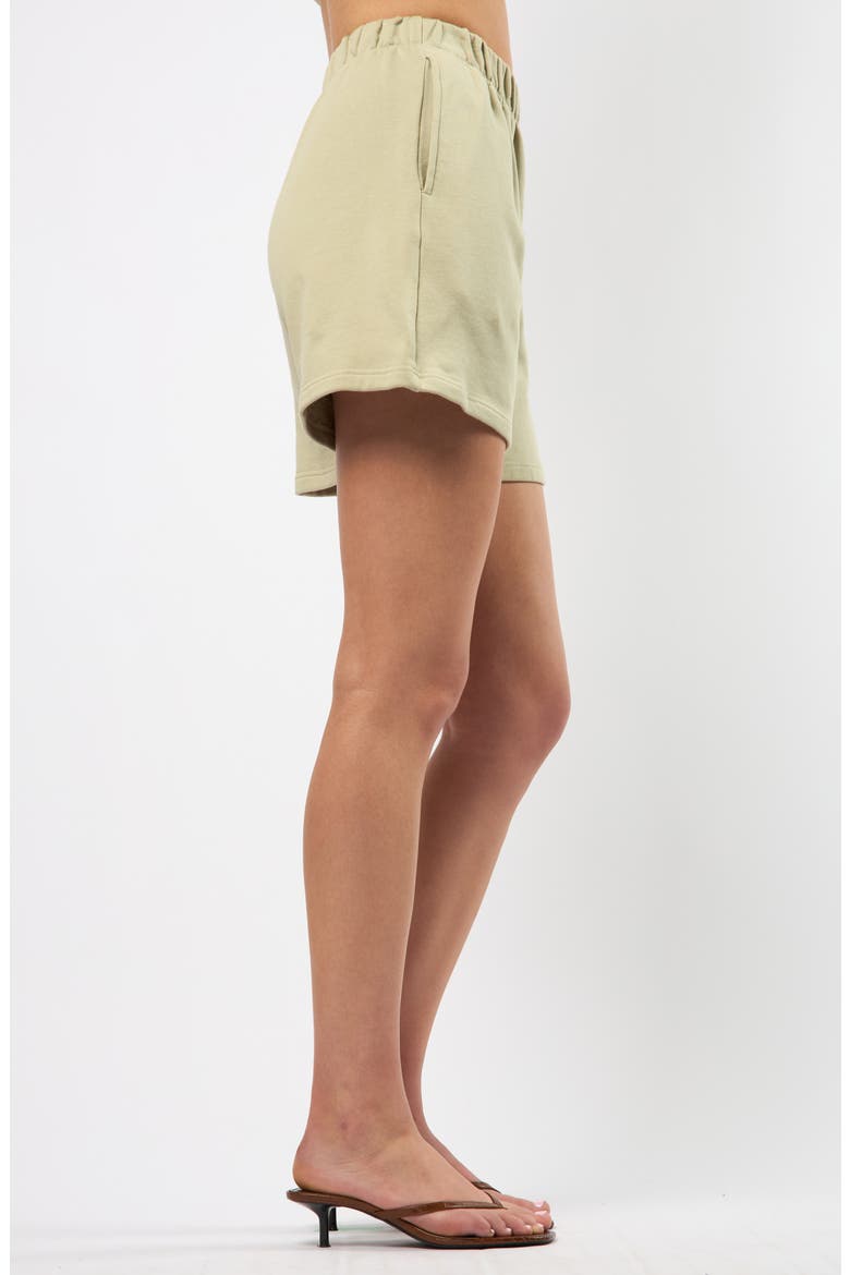 The Lakeside Set Cotton Graphic Sweat Shorts, Alternate, color, SAGE