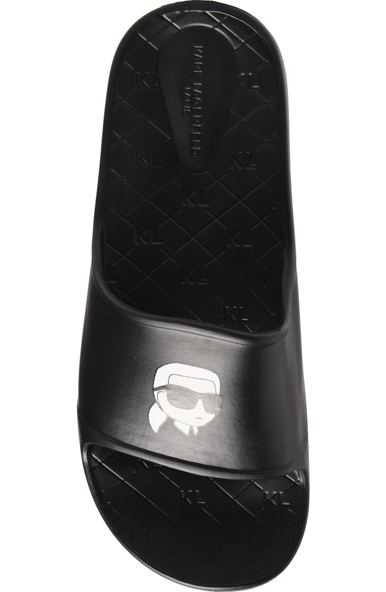 KARL LAGERFELD PARIS Sacha Slide Sandal, Alternate, color, Black