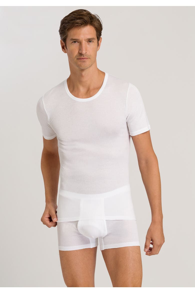 Cotton Pure Fitted Cotton Crew Neck T-Shirt, Alternate, color, White