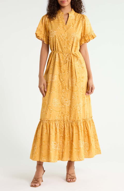 Alna Floral Cotton Maxi Dress