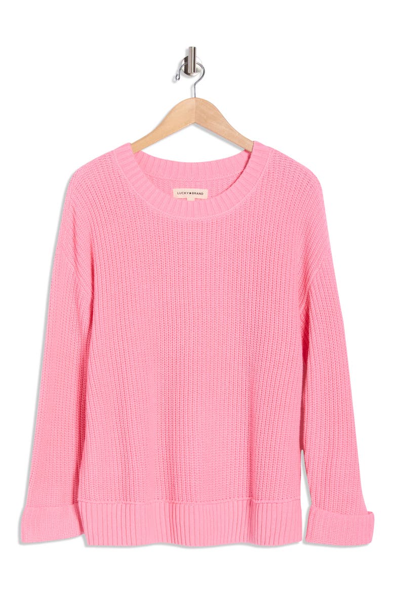 Crewneck Sweater, Alternate, color, ROSEBLOOM