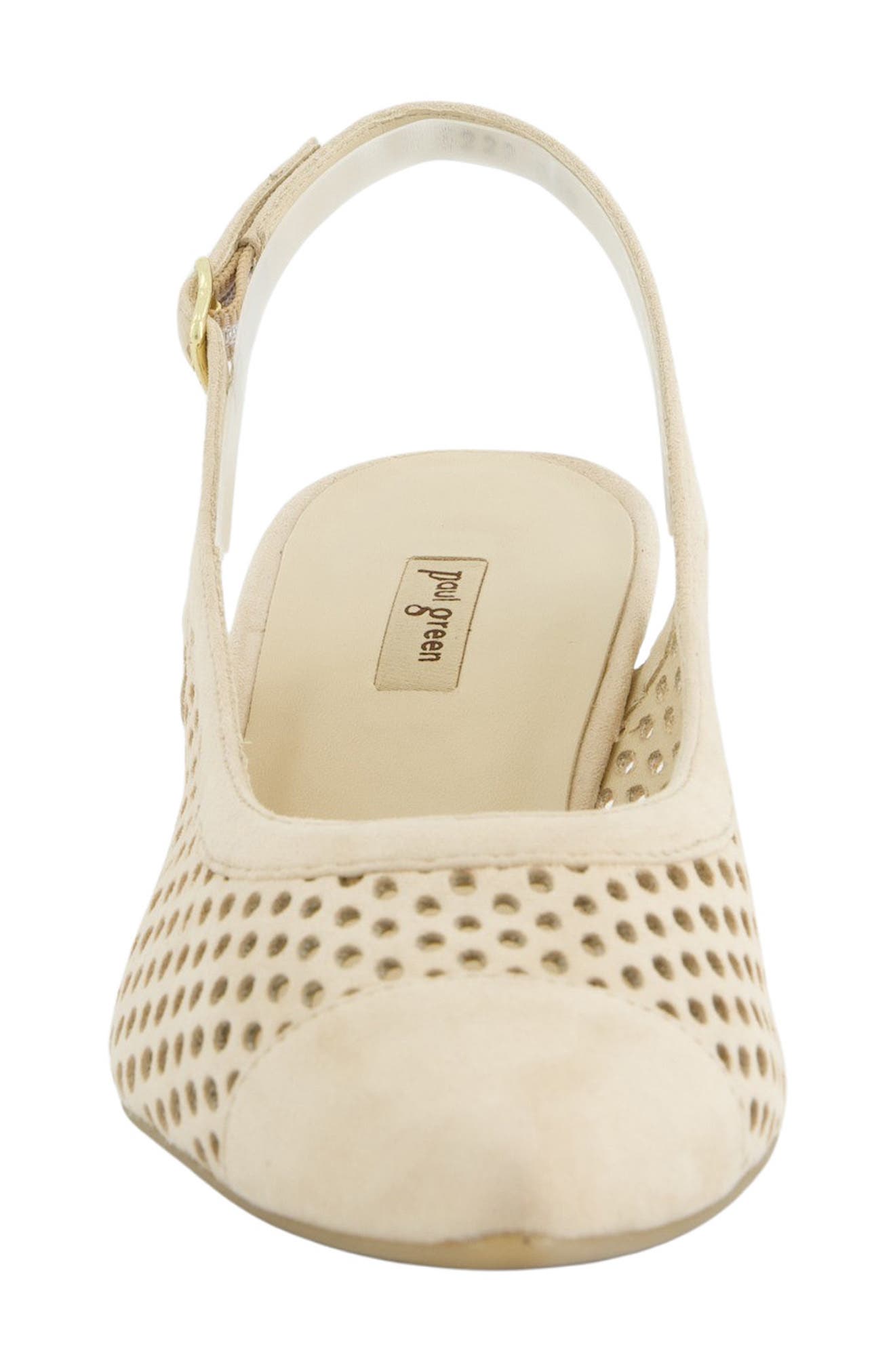 Derby Slingback Pump, Alternate, color, BISCUIT SUEDE