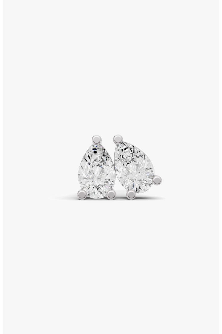 14K Gold Studs 0.25 ct Earrings Pear Solitaire, Main, color, White Gold