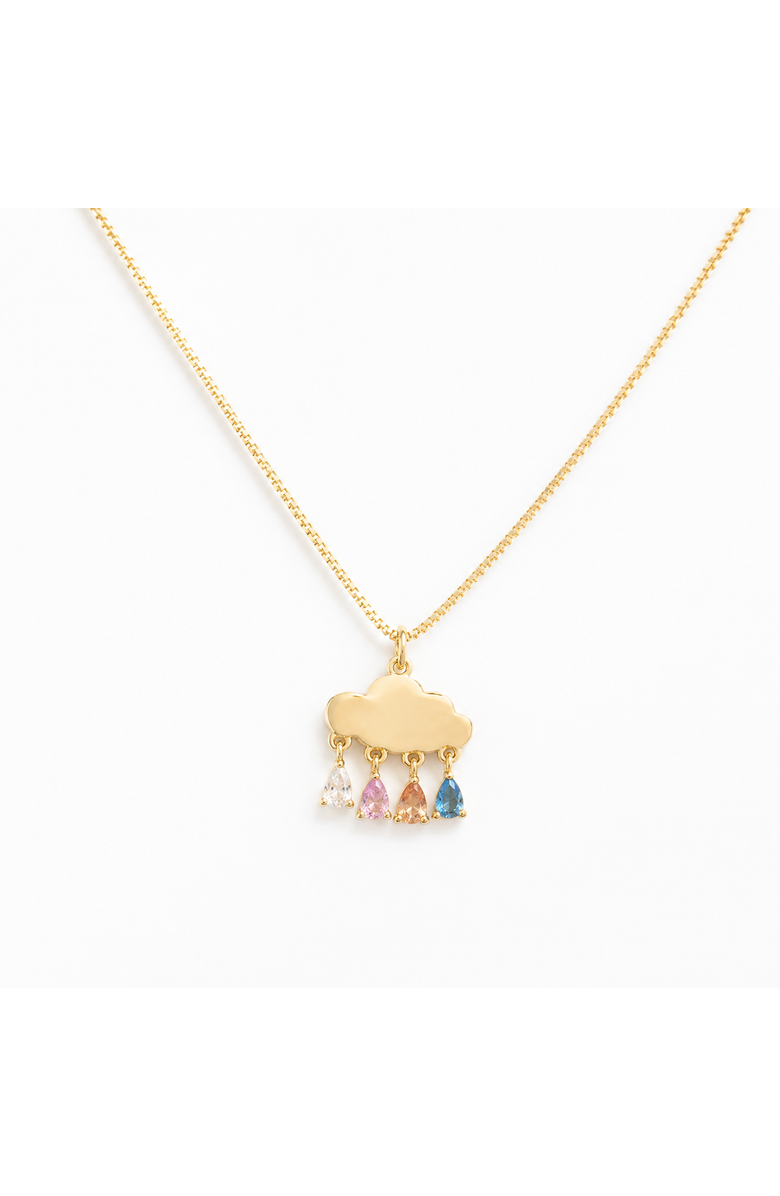Ivy & Pearl Co. Rainbow After The Storm Necklace, Main, color, Gold
