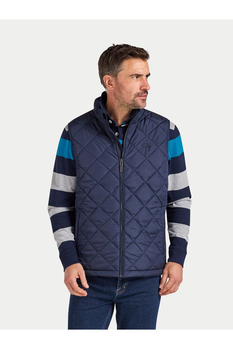 Quilted Gilet, Main, color, Navy