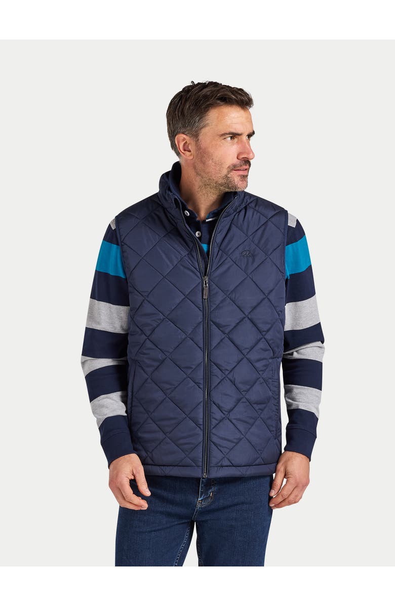 Raging Bull Quilted Gilet, Main, color, Navy