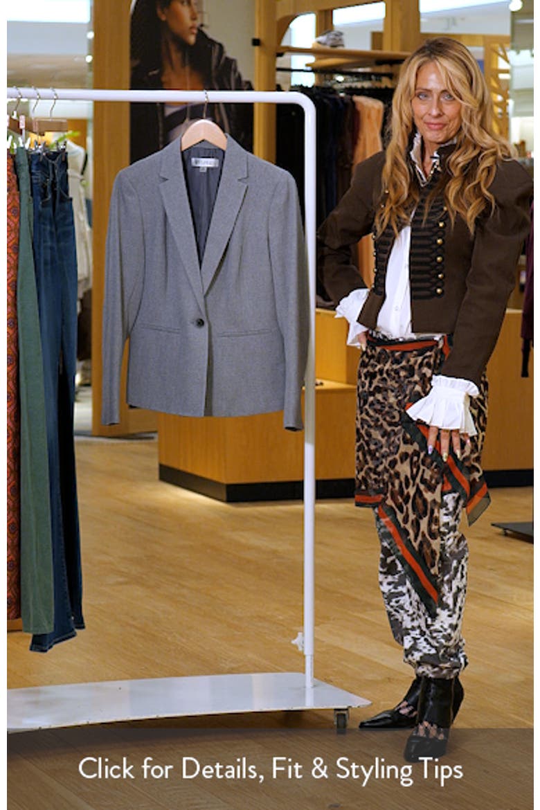 Stretch Crepe One-Button Blazer video