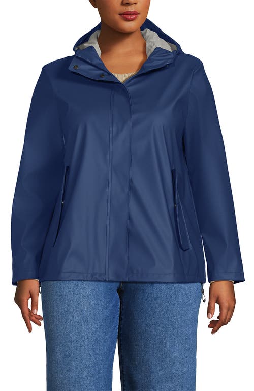 Lands' End Plus Size Squall Waterproof Rain Slicker Jacket In Light Indigo Blue