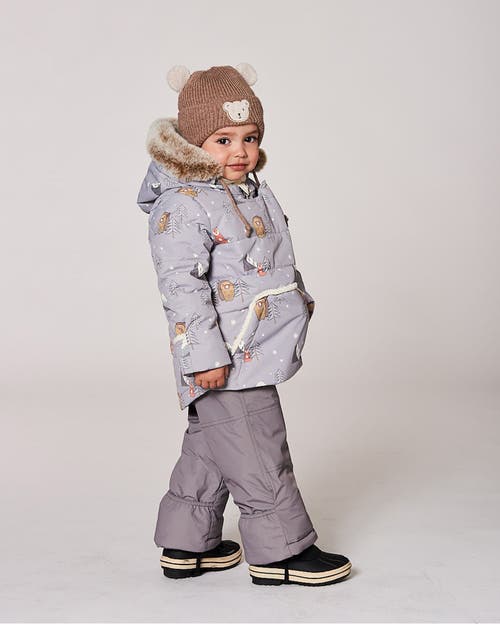 Deux Par Deux Gender Inclusive Lined Winter Knit Hat With Ear Flaps In Brown