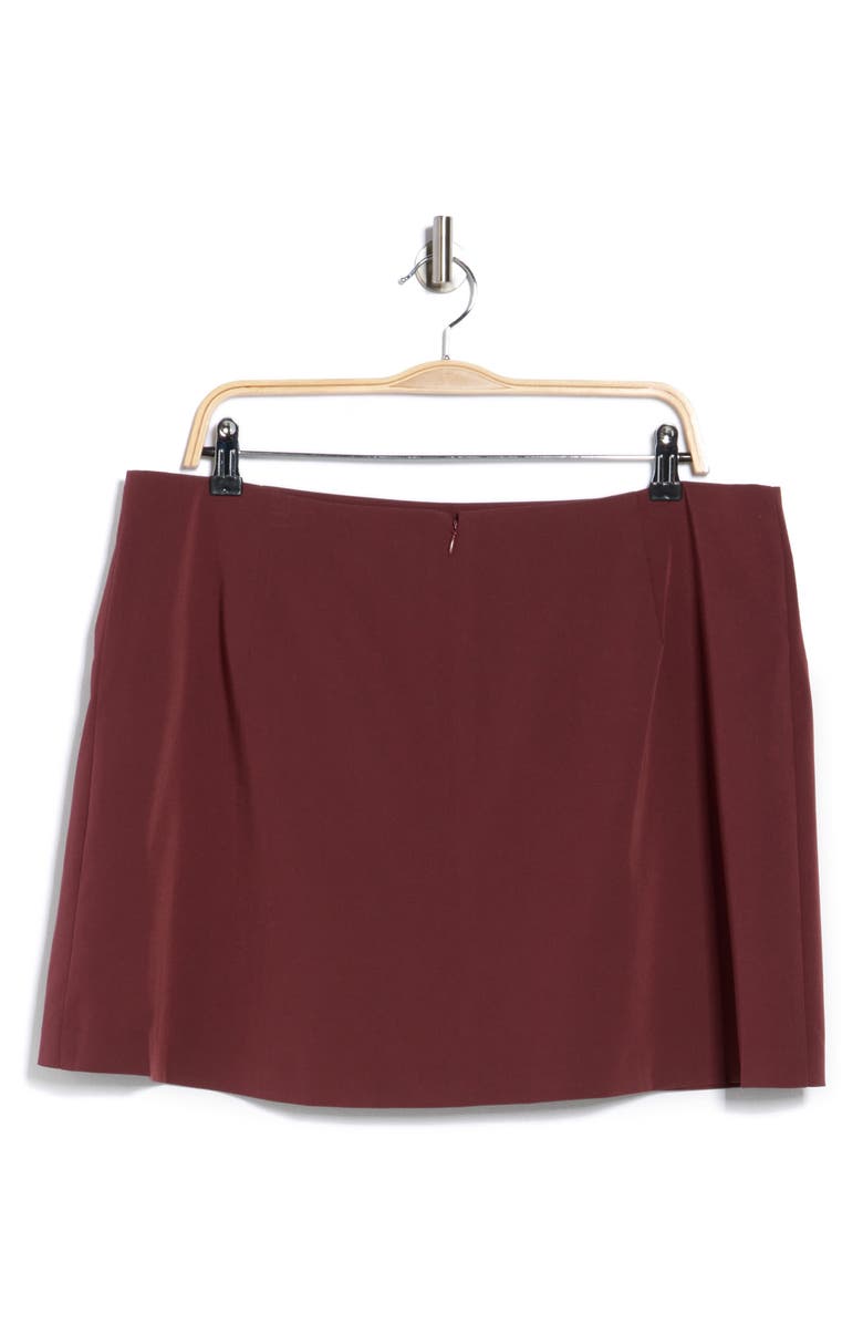 ASOS DESIGN Tailored Detail Miniskirt, Alternate, color, Burgundy