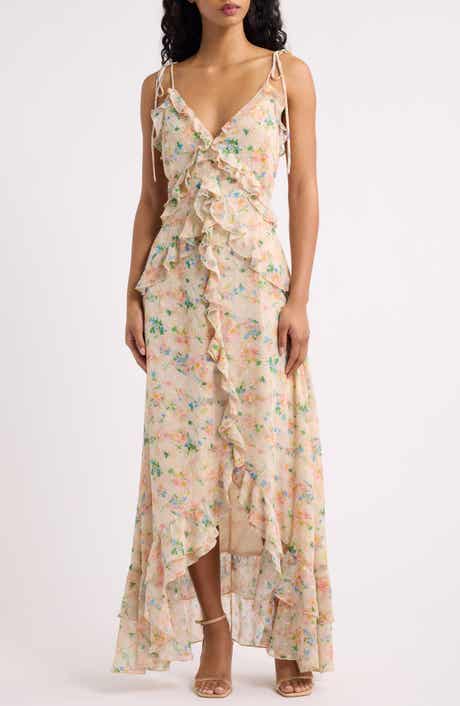 Jamie Ruffle High-Low Maxi Dress