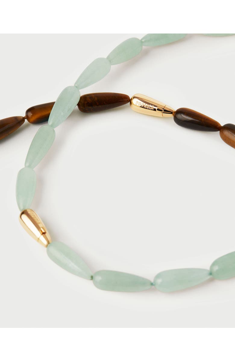 PDPAOLA Green aventurine Drop necklace, Alternate, color, Green Aventurine