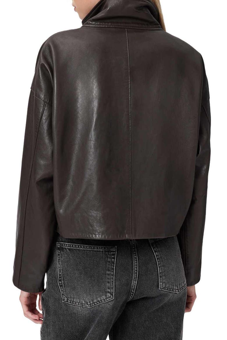 Ryder Leather Jacket, Alternate, color, BITTER BROWN