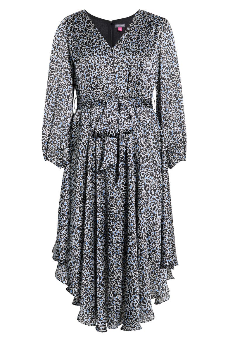 Floral Tie Waist Maxi Dress, Alternate, color, CLASSIC BLUE