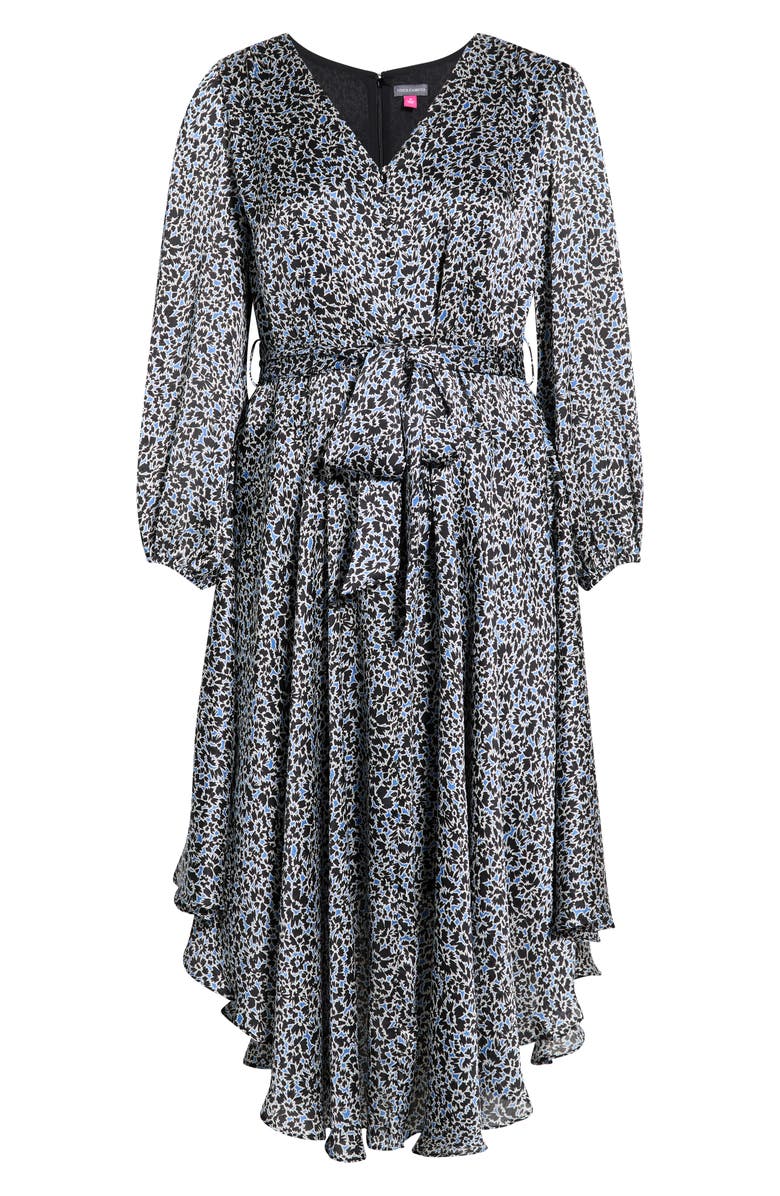 Vince Camuto Floral Tie Waist Maxi Dress, Main, color, Classic Blue