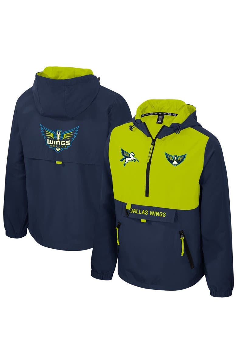 Stadium Essentials Unisex Stadium Essentials  Navy/Green Dallas Wings Legends Challenger Quarter-Zip Jacket, Main, color, Navy