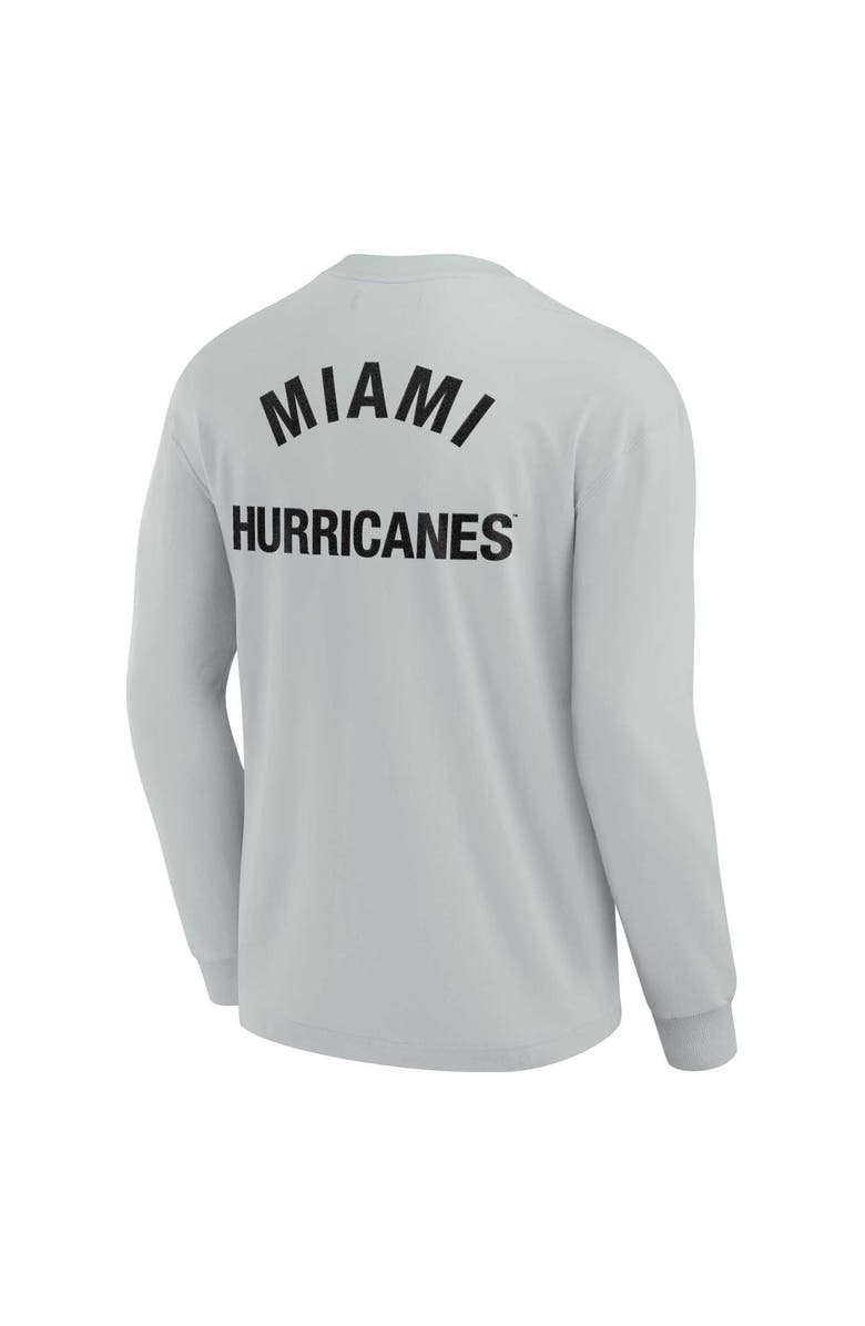 Fanatics Signature Unisex Fanatics Signature Gray Miami Hurricanes Elements Super Soft Long Sleeve T-Shirt, Alternate, color, Gray