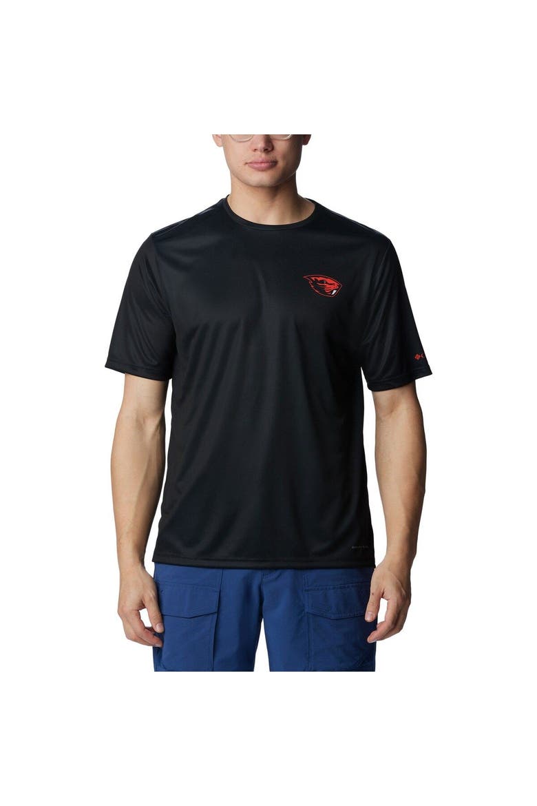 Men's Columbia Black Oregon State Beavers Terminal Tackle Badge Omni-Shade T-Shirt, Main, color, Black