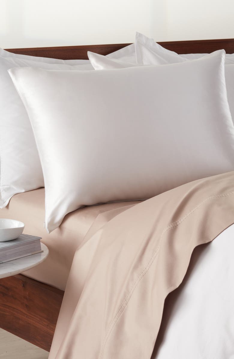 Nordstrom Set of 2 Silk Pillowcases, Alternate, color, White