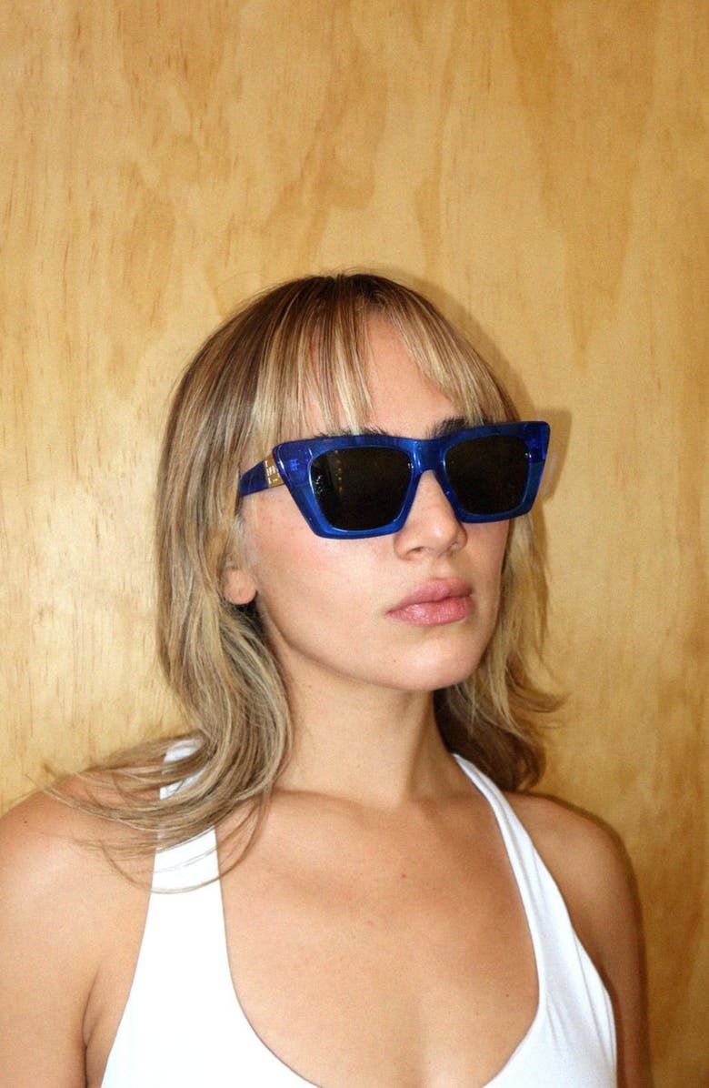 INDY Uptown Square Polarized Sunglasses, Alternate, color, Blue