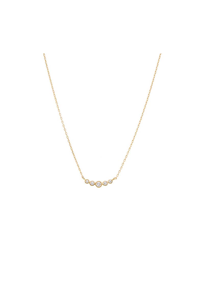 BY ADINA EDEN CZ Bezel Curved Bar Pendant Necklace 14K, Main, color,