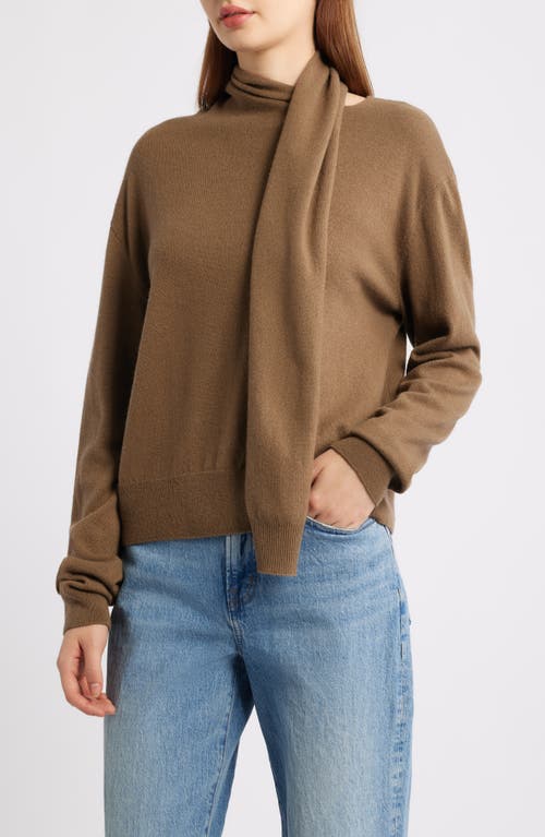 Rails Cortina Scarf Neck Wool & Cashmere Sweater In Brown