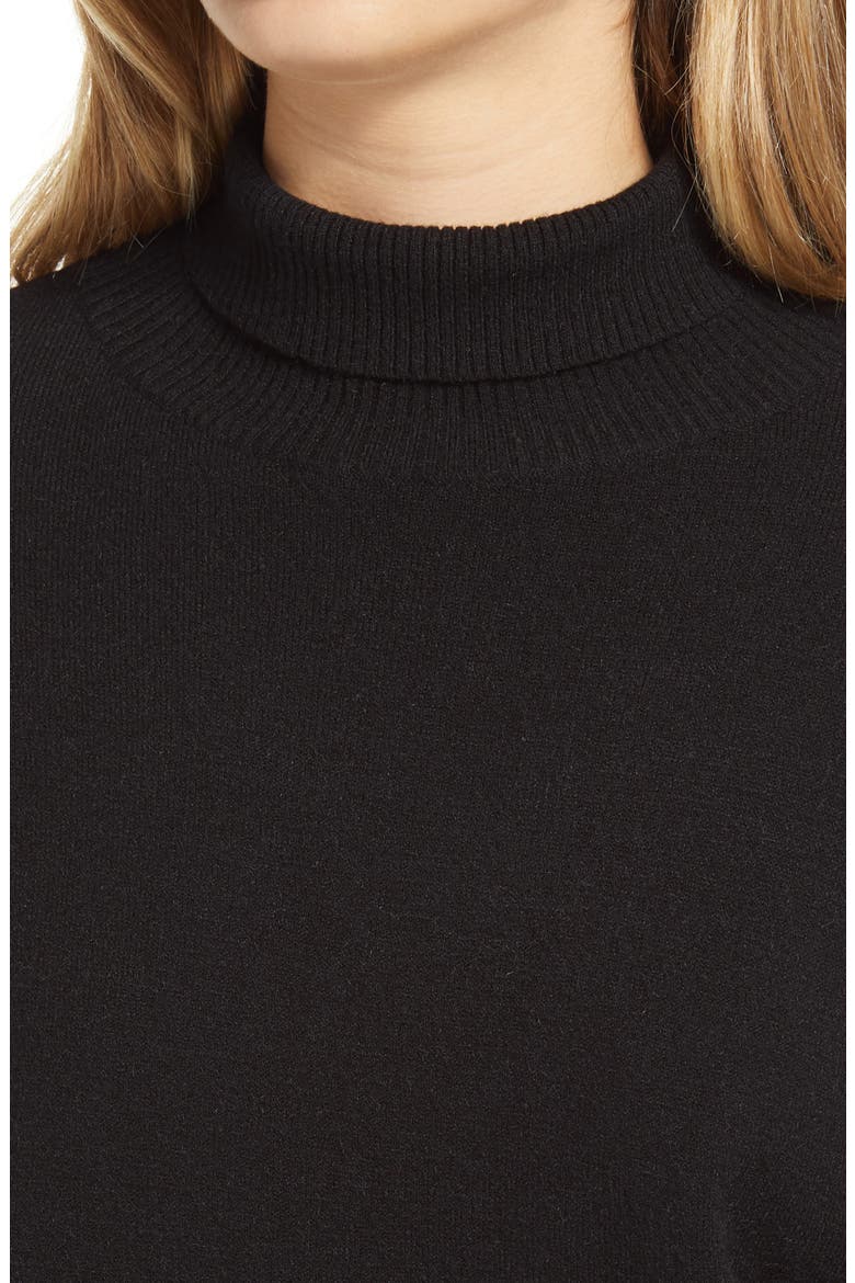Mock Neck Sweater, Alternate, color, BLACK