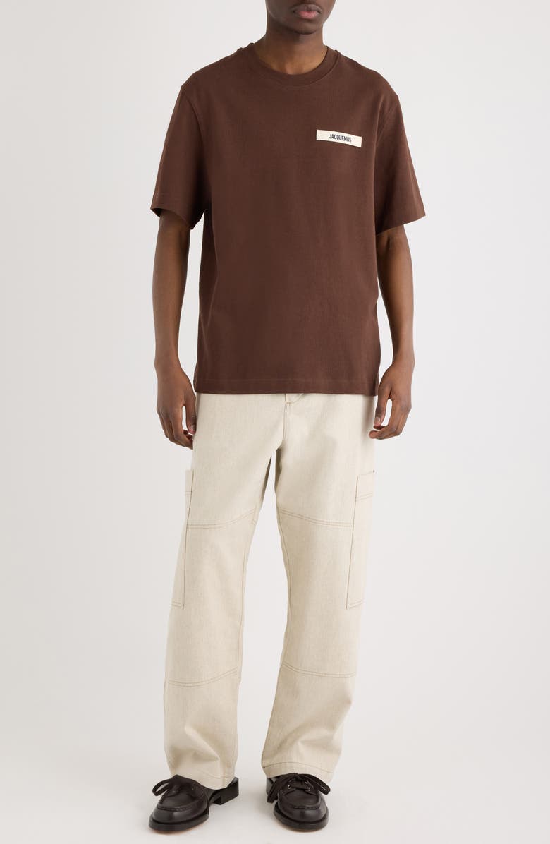 Jacquemus Le Cargo de-Nîmes Carre Cargo Jeans, Alternate, color, Light Beige