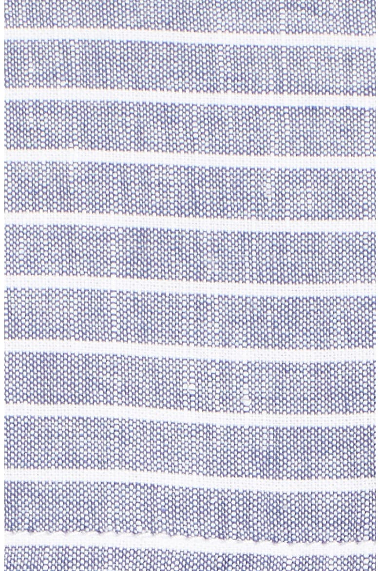 stripe linen & cotton jacket, Alternate, color, DENIM