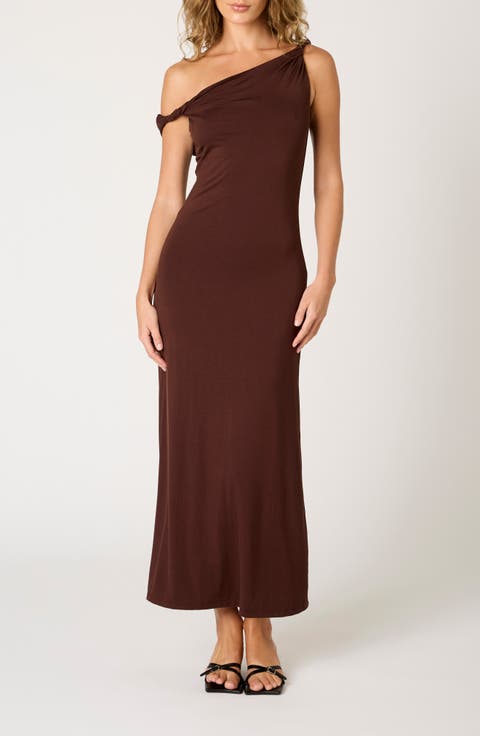 Carmella Asymmetric Midi Dress