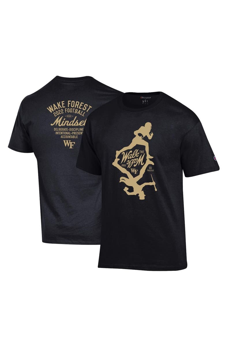 Champion Men's Champion Black Wake Forest Demon Deacons 2022 Football Walk the Walk T-Shirt, Main, color, Black