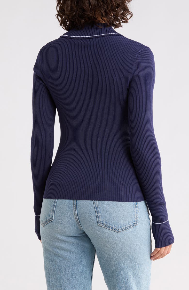 French Connection Alonzo Rib Polo, Alternate, color, Navy/ White Stripe