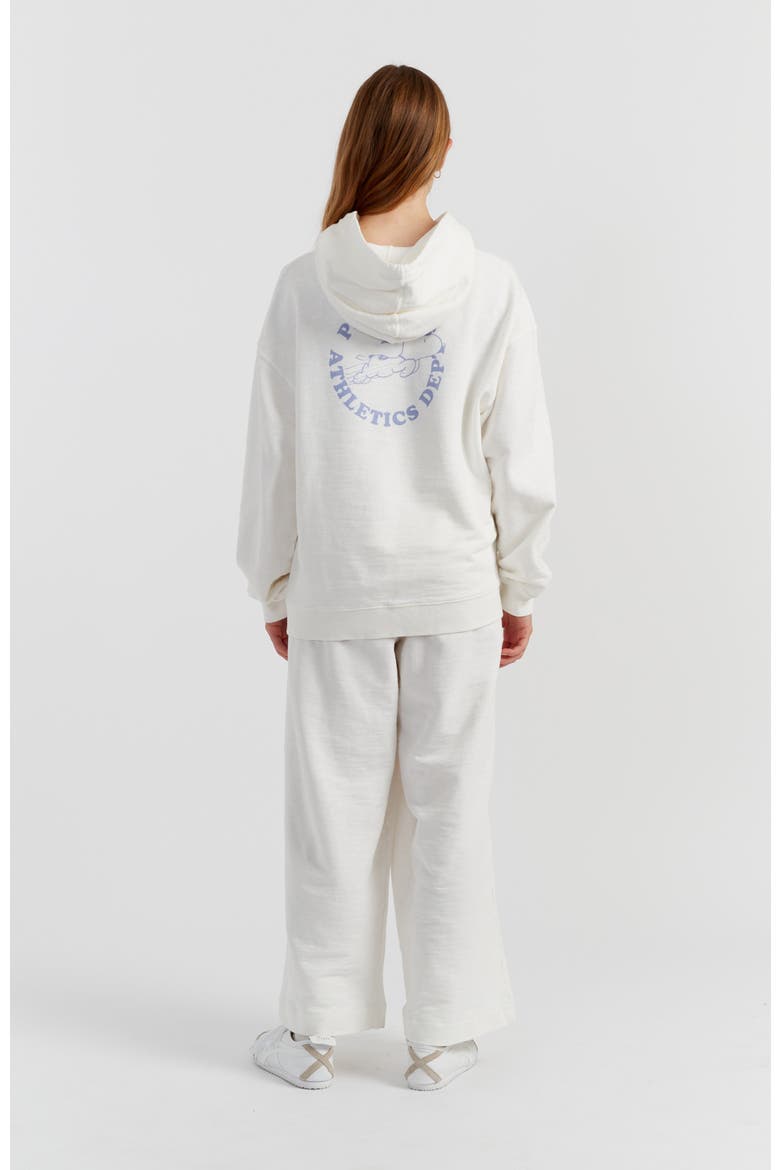 Snoopy Graphic Jog On Cotton Hoodie, Alternate, color, Cream