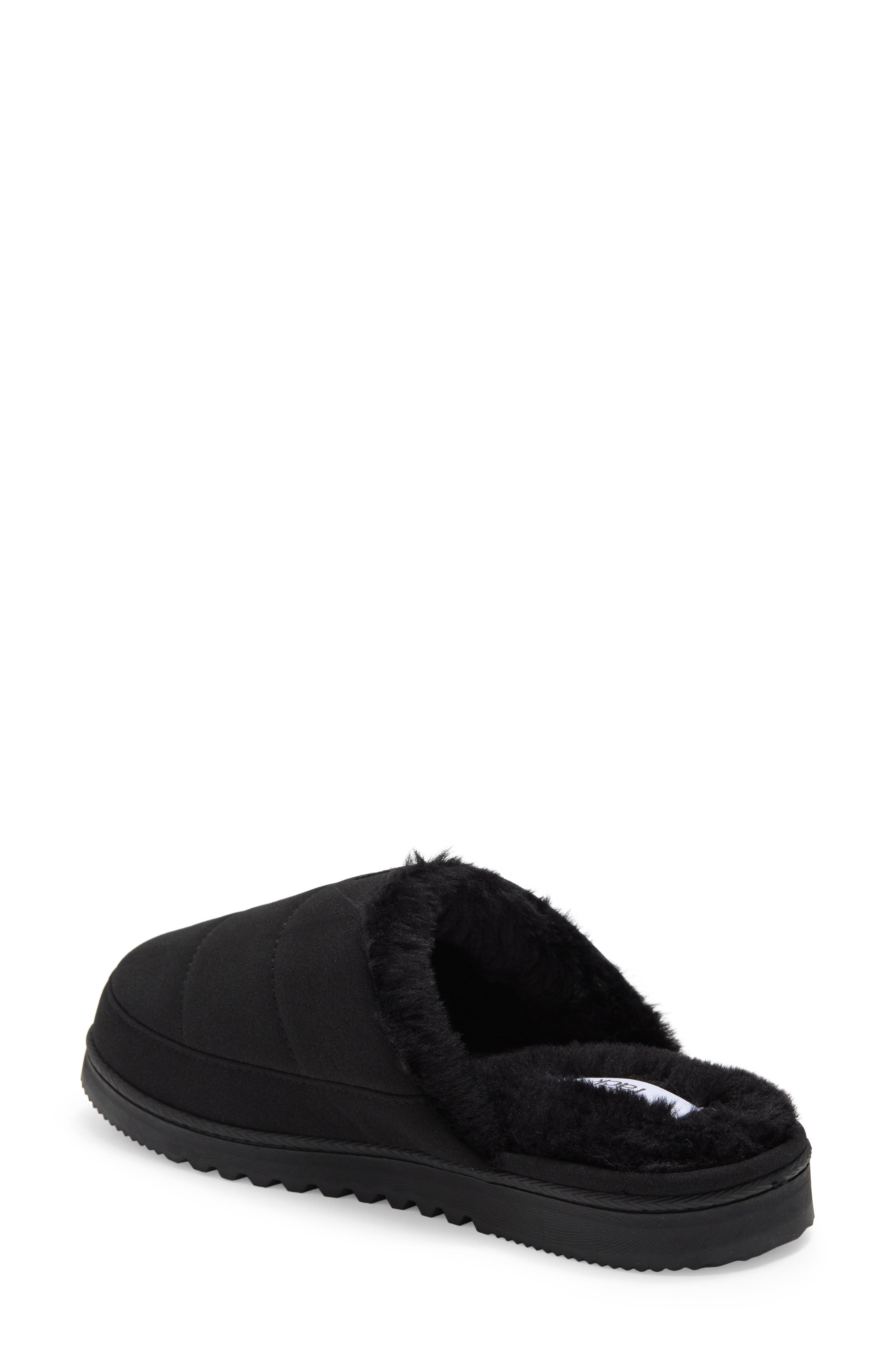 NORDSTROM RACK Keegan Faux Fur Lined Quilted Scuff Slipper, Alternate, color, 