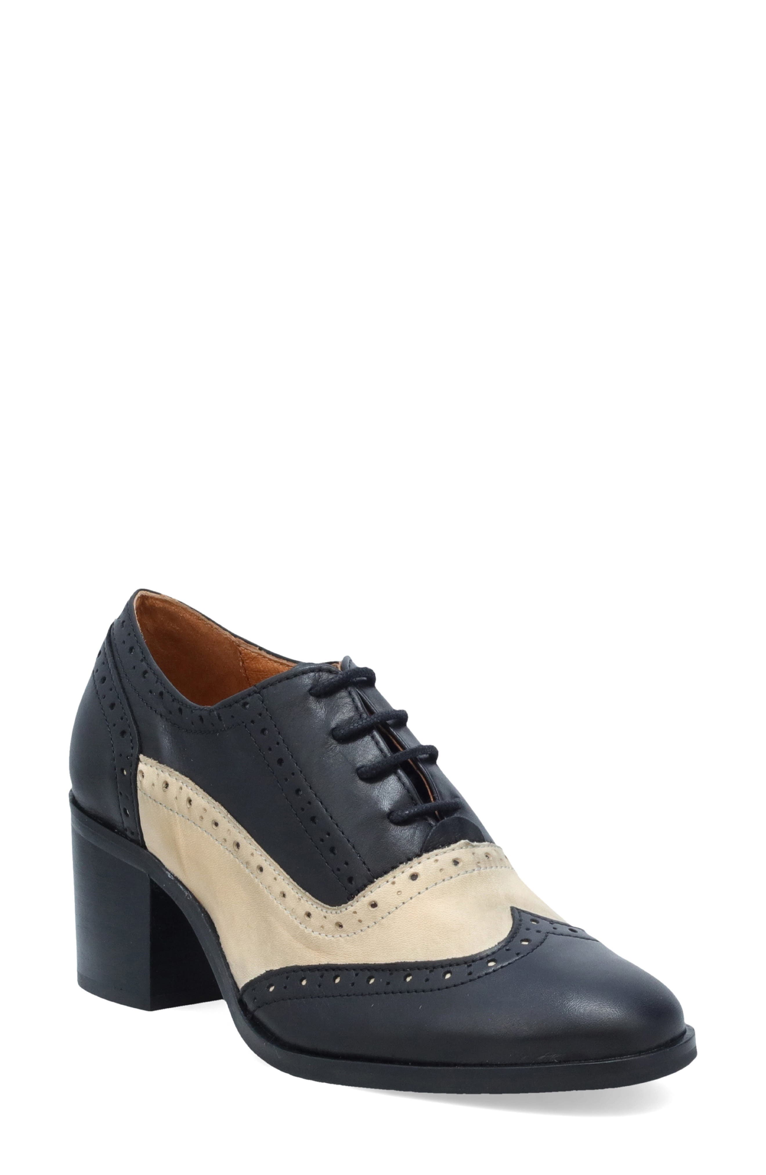 Justine Oxford Pump, Main, color, BLACK LEATHER