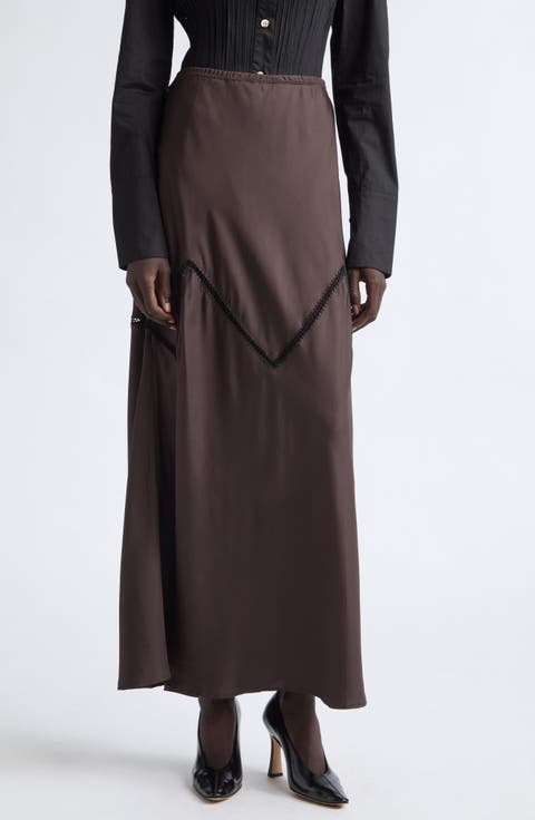 Orisha Embroidered Silk Maxi Skirt