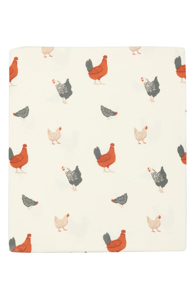 Kyte BABY Chick Print Crib Sheet, Main, color, Chick