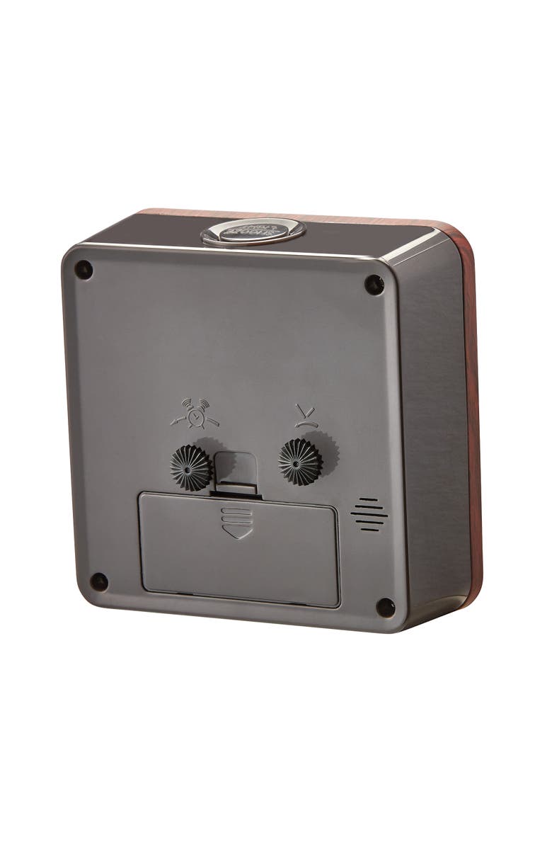 Bulova Clocks Manor Table Top Alarm, Woodgrain, Alternate, color, Brown