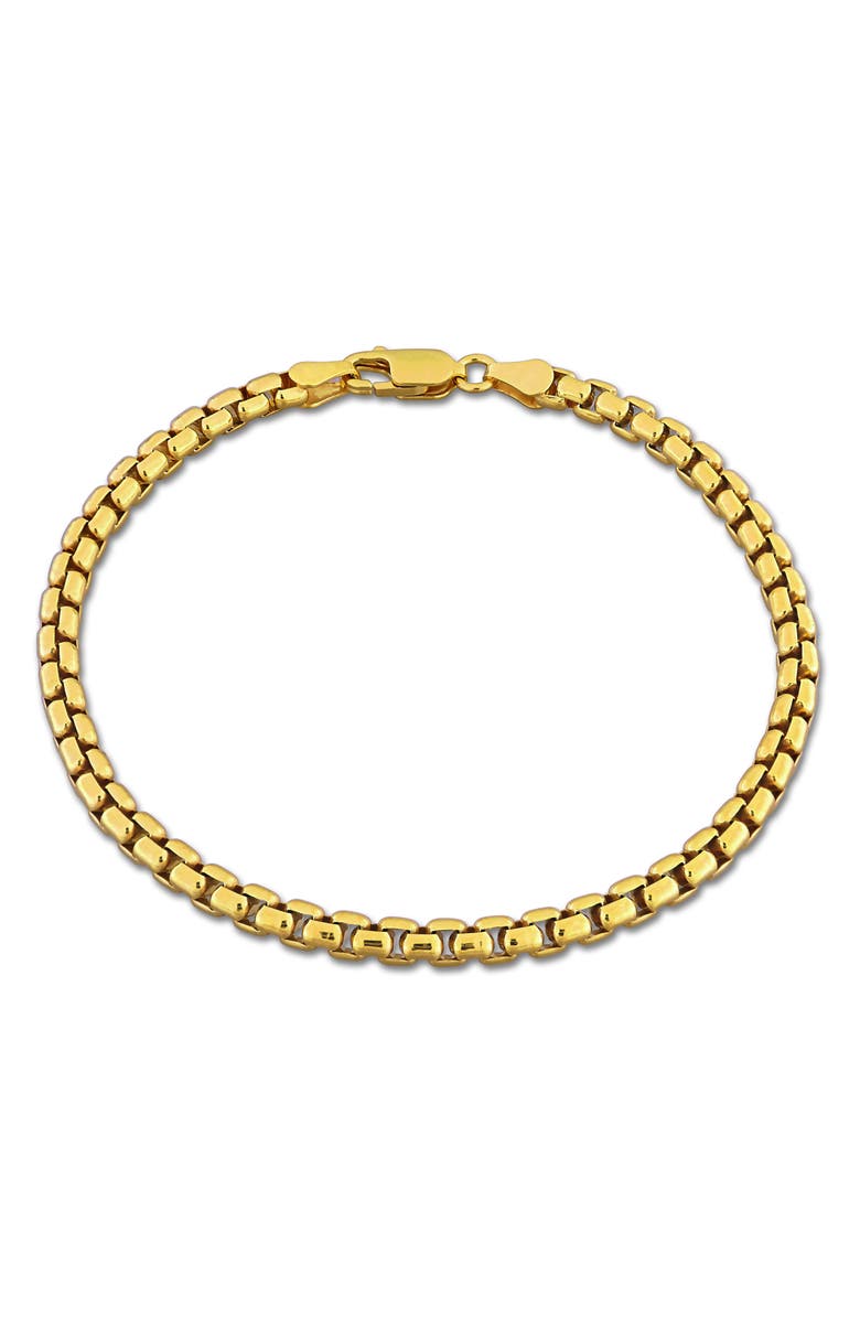 DELMAR Box Link Chain Bracelet, Main, color, Gold