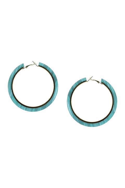 Jacklyn Resin Hoop Earrings