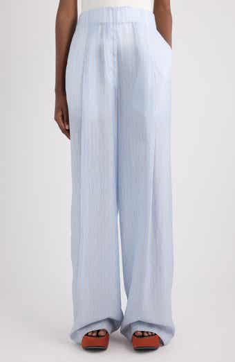 Pila Super Compact Stripe Supima® Cotton Poplin Wide Leg Pants