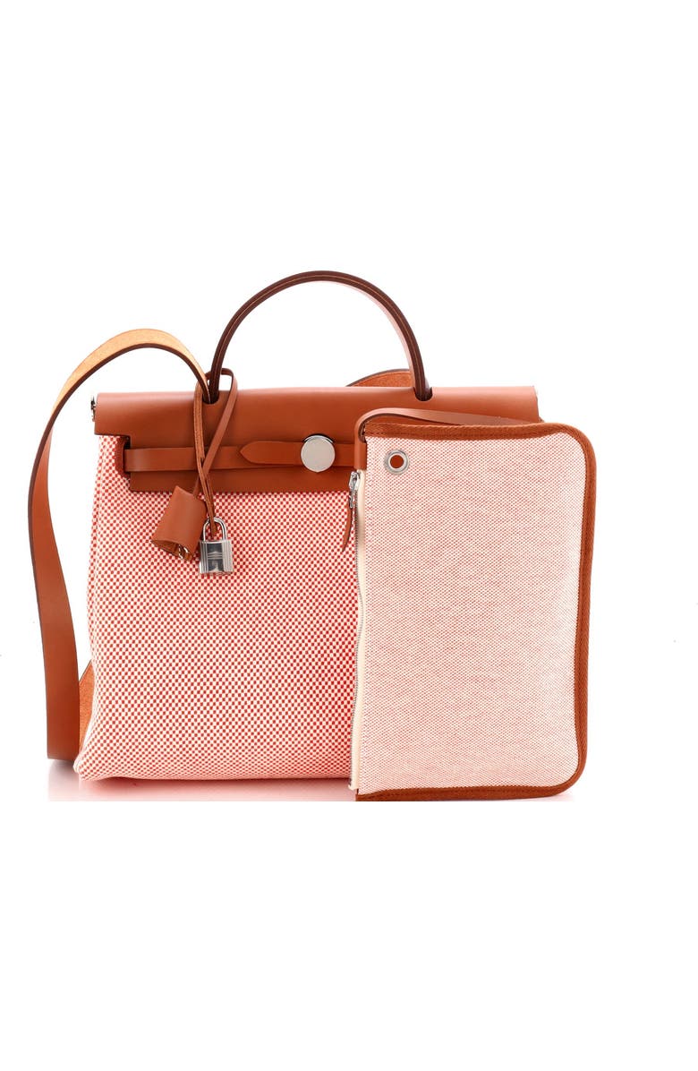 Pre-Owned Hermes Herbag Zip Criss Viking Toile and Leather 31, Alternate, color, Sanguine